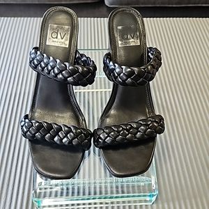 dulce vita shoe's  Braided Double black Tessa Heels size 7 sandals
